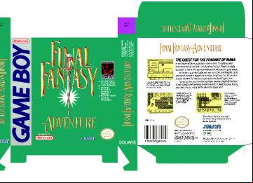 FINAL FANTASY USA CAJA BOX PLANTILLA GAME BOY RETRO