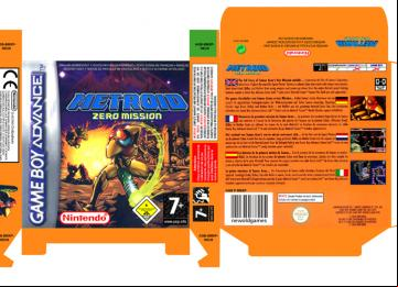 METROID ZERO MISSION PAL EUR ESP CAJA GAME BOY ADVANCE NINTENDO GBA OFICIAL RETRO REPRO BOX INLAY CAJA