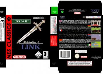 ZELDA II CLASSIC caja box game boy advance gba nintendo repro retro portrait box game españa pal europa